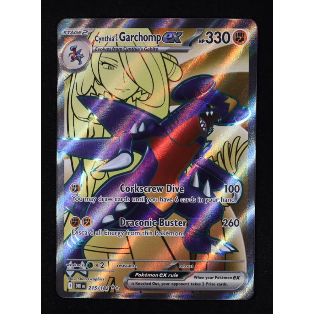 Cynthia's Garchomp ex 2025 Pokemon TCG Scarlet & Violet Destined Rivals #215 at PristineAuction.com