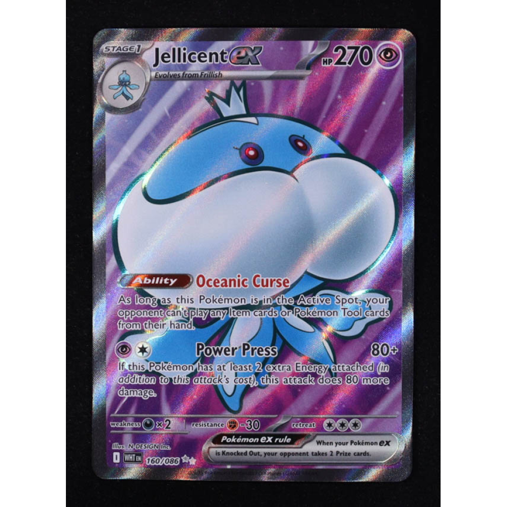 Jellicent ex 2025 Pokemon TCG Scarlet & Violet White Flare #160 at PristineAuction.com