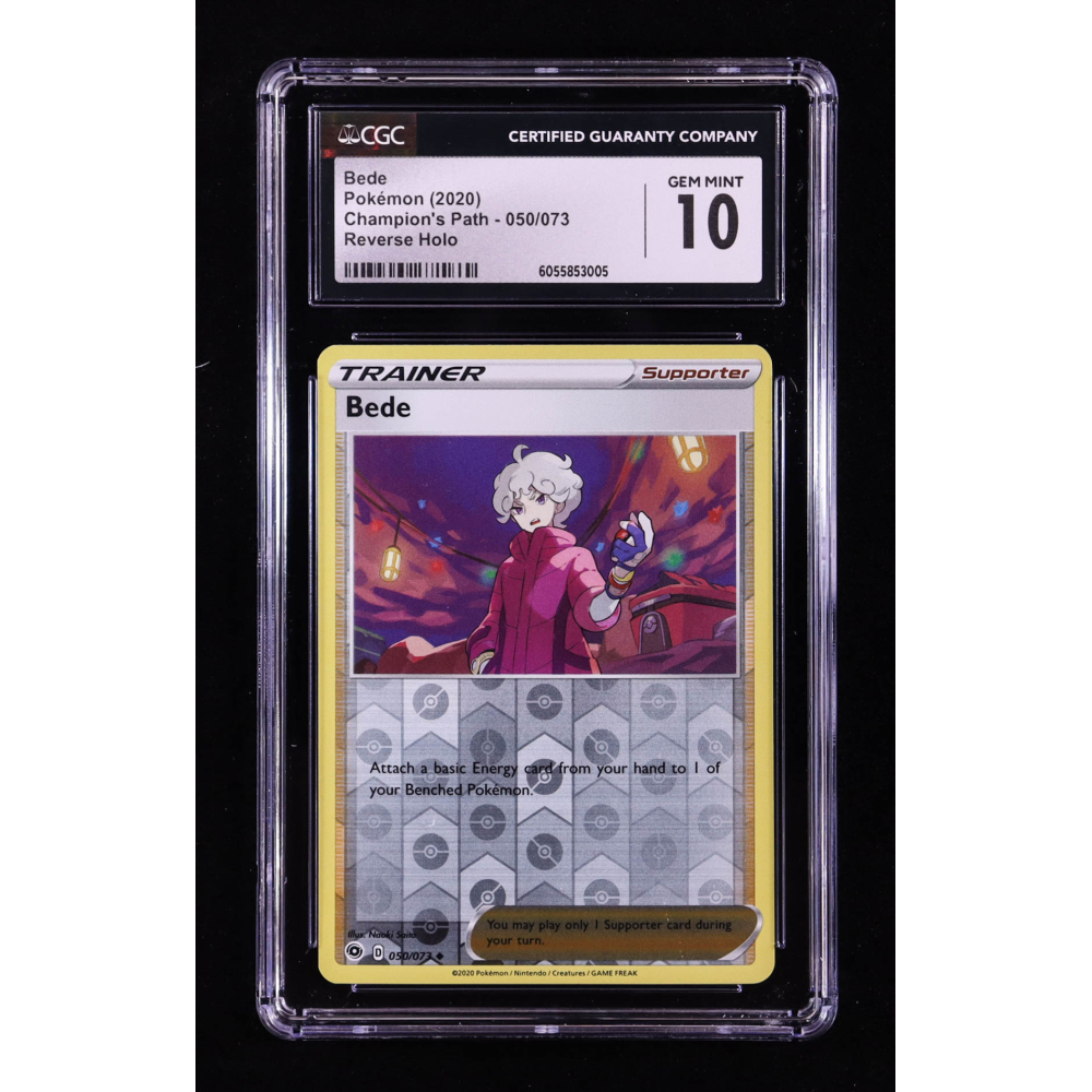 Bede 2020 Pokemon TCG Sword & Shield Champion's Path #050 REVERSE HOLO (CGC 10) at PristineAuction.com
