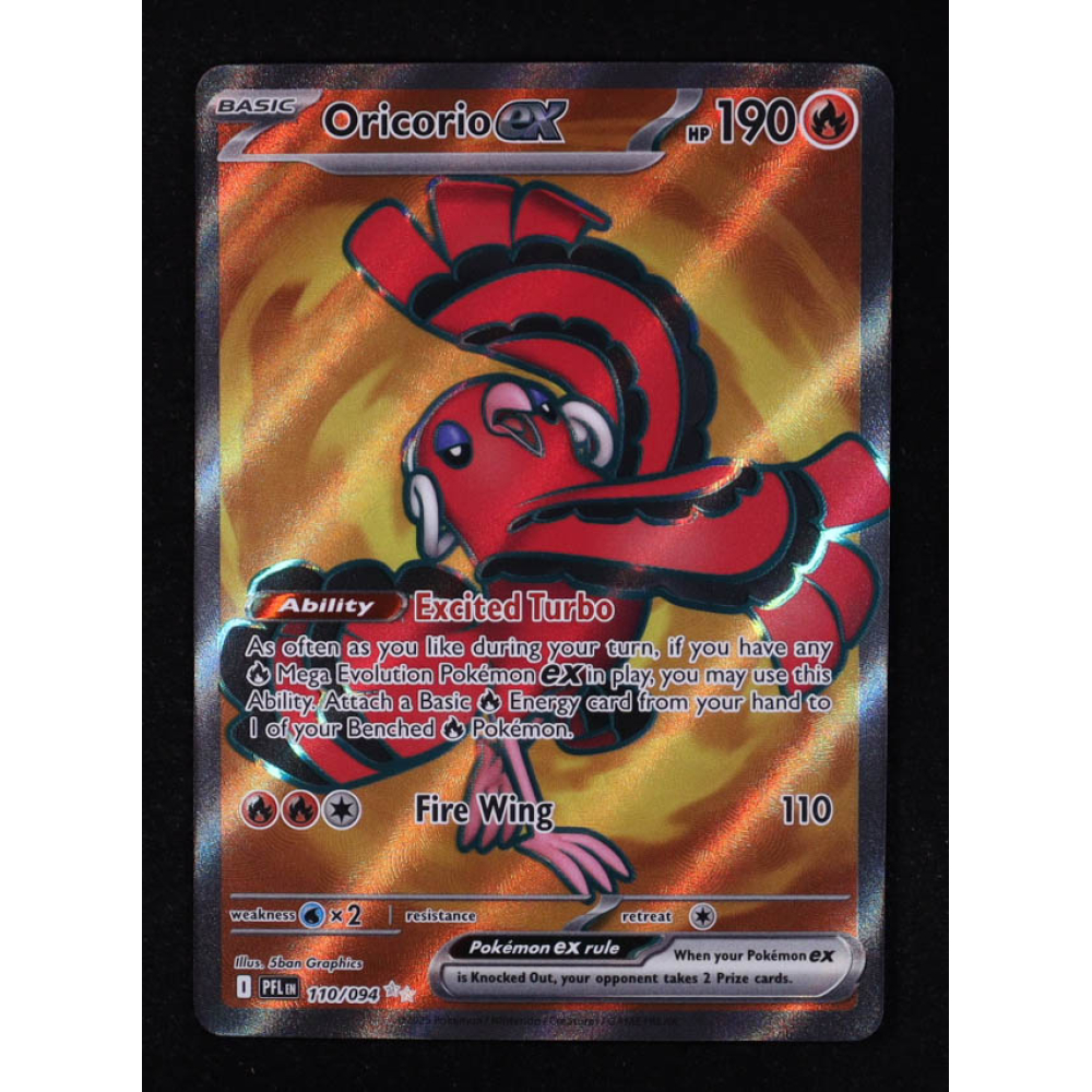 Oricorio ex 2025 Pokemon TCG Mega Evolution Phantasmal Flames #110 at PristineAuction.com