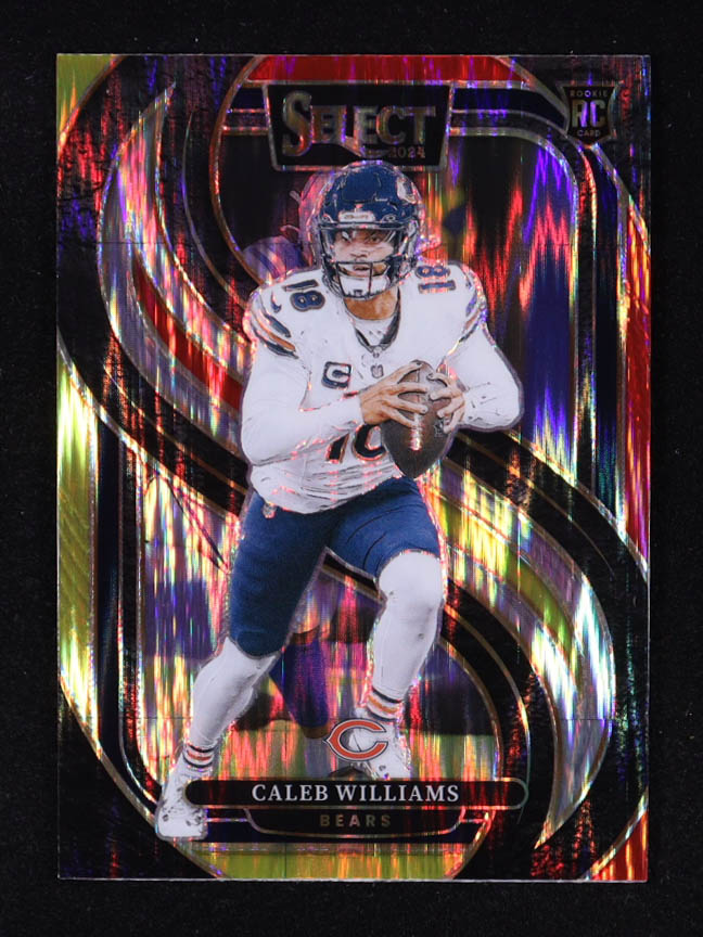 Caleb Williams 2024 Select Prizm Red and Yellow Shock #114 RC at PristineAuction.com Caleb Williams 2024 Select Prizm Red and Yellow Shock #114 RC at PristineAuction.com