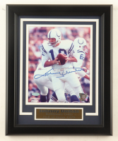 Johnny Unitas Signed Colts Custom Framed Photo Display (Beckett) at PristineAuction.com