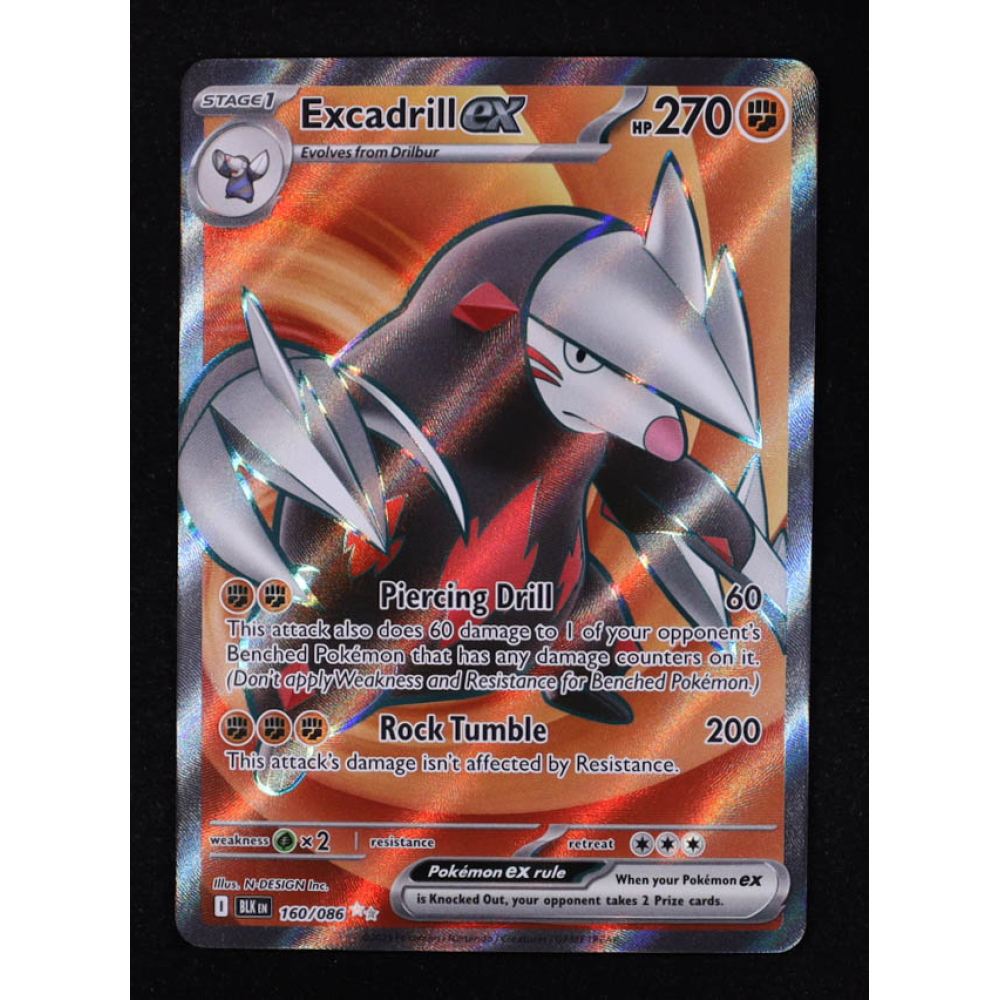 Excadrill ex 2025 Pokemon TCG Scarlet & Violet Black Bolt #160 at PristineAuction.com