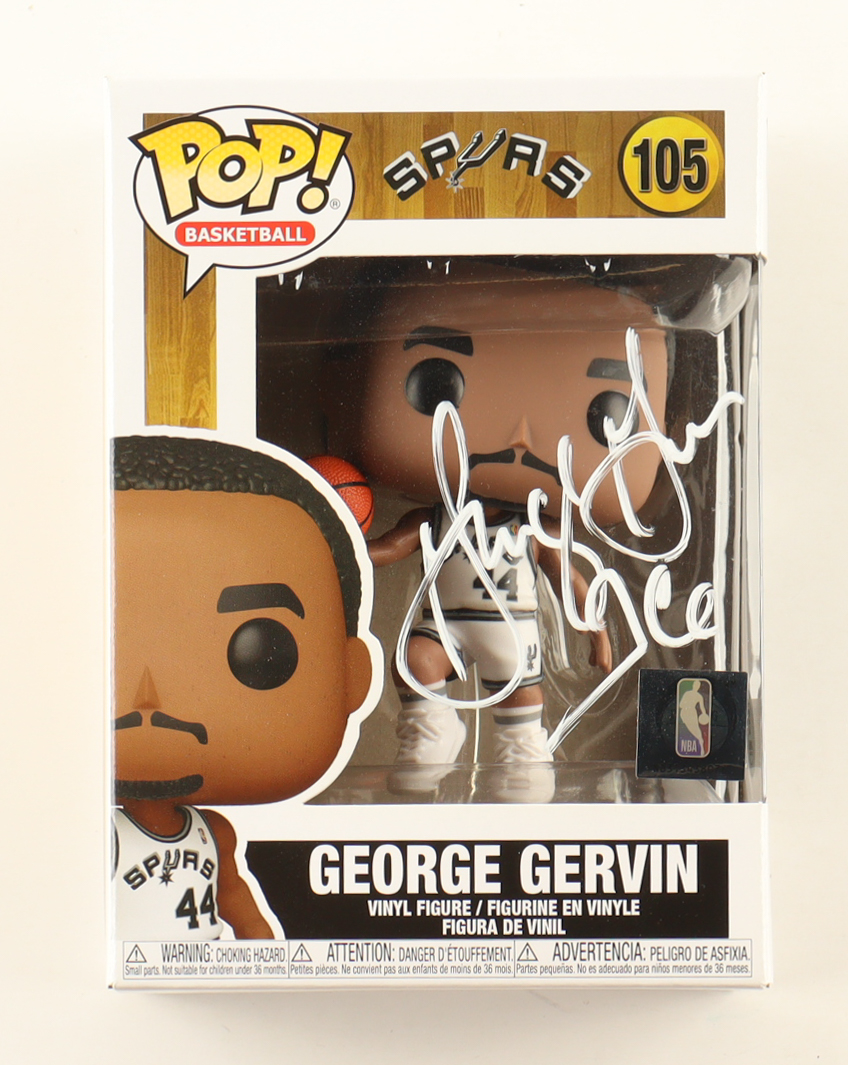 George Gervin Signed Spurs #105 Funko Pop! Vinyl Figure (Beckett) at PristineAuction.com George Gervin Signed Spurs #105 Funko Pop! Vinyl Figure (Beckett) at PristineAuction.com