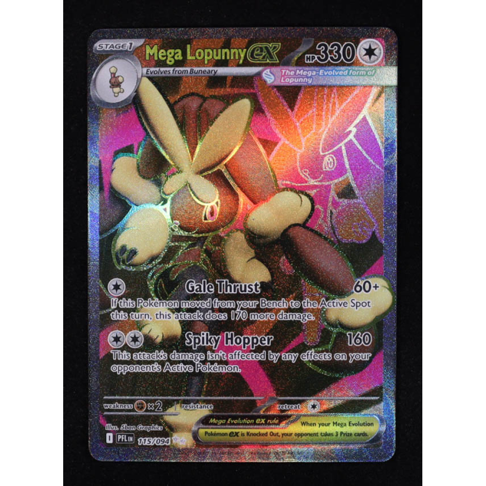 Mega Lopunny ex 2025 Pokemon TCG Mega Evolution Phantasmal Flames #115 at PristineAuction.com