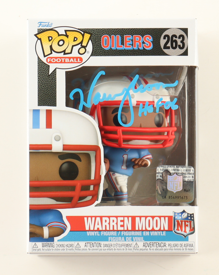 Warren Moon Signed "Oilers" #263 Funko Pop! Vinyl Figure Inscribed "HOF 06" (Beckett) at PristineAuction.com Warren Moon Signed "Oilers" #263 Funko Pop! Vinyl Figure Inscribed "HOF 06" (Beckett) at PristineAuction.com