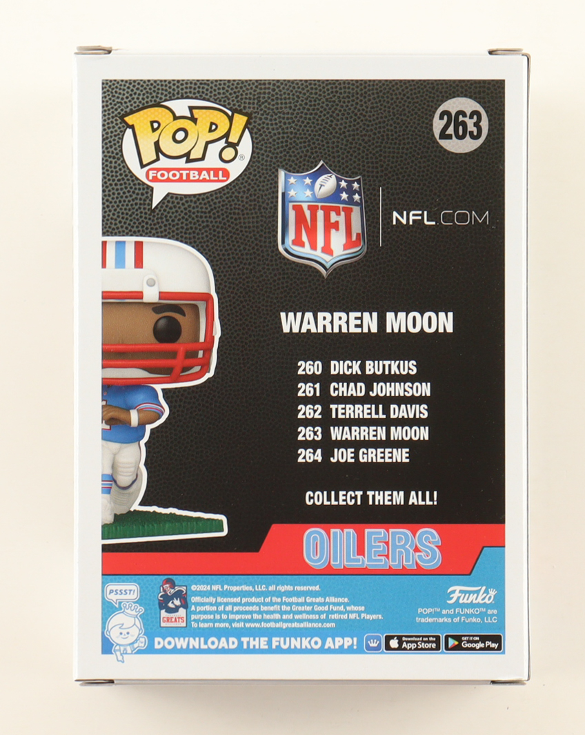 Warren Moon Signed "Oilers" #263 Funko Pop! Vinyl Figure Inscribed "HOF 06" (Beckett) at PristineAuction.com Warren Moon Signed "Oilers" #263 Funko Pop! Vinyl Figure Inscribed "HOF 06" (Beckett) at PristineAuction.com