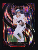 Bo Nix 2024 Select Prizm Black and Red Shock #117 RC at PristineAuction.com