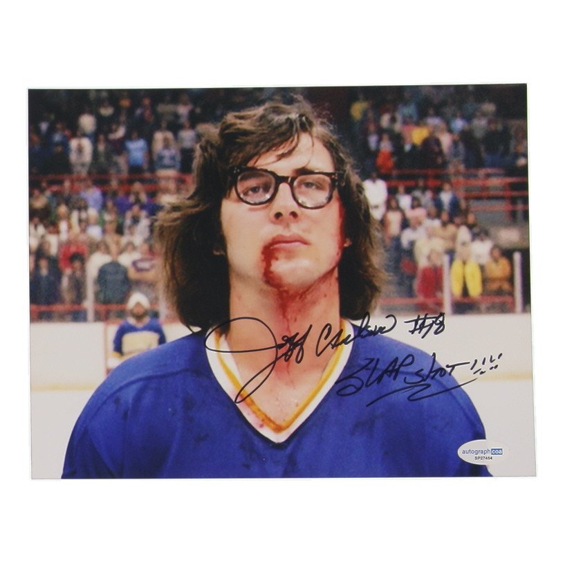 Jeff Carlson Signed "Slap Shot" 8x10 Photo Inscribed "Slap Shot" (ACOA) at PristineAuction.com Jeff Carlson Signed "Slap Shot" 8x10 Photo Inscribed "Slap Shot" (ACOA) at PristineAuction.com