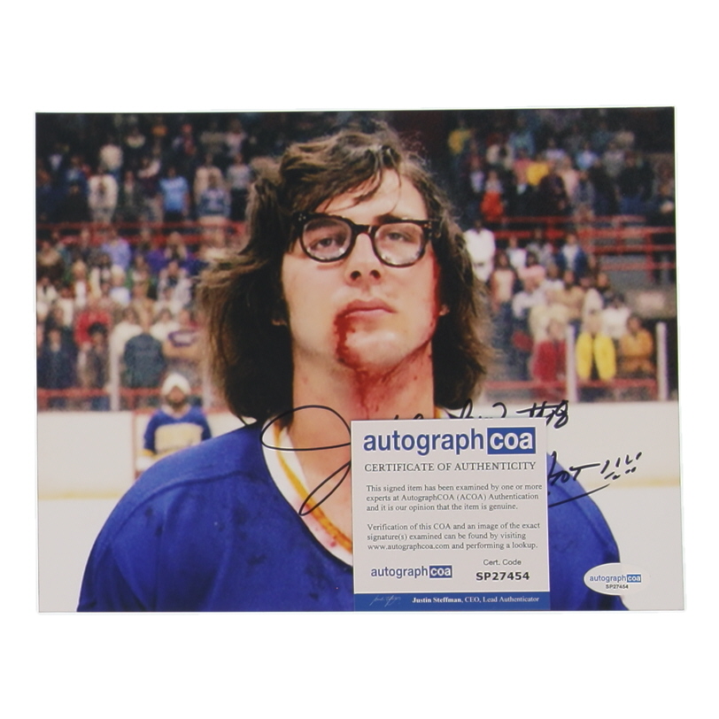 Jeff Carlson Signed "Slap Shot" 8x10 Photo Inscribed "Slap Shot" (ACOA) at PristineAuction.com Jeff Carlson Signed "Slap Shot" 8x10 Photo Inscribed "Slap Shot" (ACOA) at PristineAuction.com
