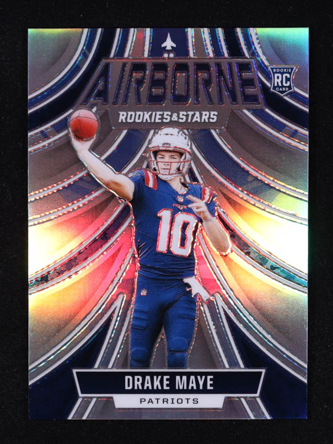 Drake Maye 2024 Rookies and Stars Airborne Silver #24 RC at PristineAuction.com Drake Maye 2024 Rookies and Stars Airborne Silver #24 RC at PristineAuction.com