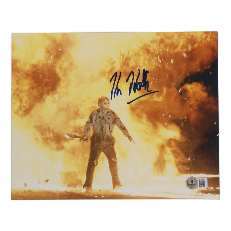 Kane Hodder Signed "Jason Goes to Hell: The Final Friday" 8x10 Photo (Beckett) at PristineAuction.com Kane Hodder Signed "Jason Goes to Hell: The Final Friday" 8x10 Photo (Beckett) at PristineAuction.com