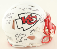 Patrick Mahomes, Travis Kelce, Tyreek Hill | Super Bowl LIV Champions LE Chiefs Full-Size Authentic On-Field Alternate Speed Helmet #13/19 Signed By (5) (Fanatics) at PristineAuction.com
