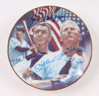 Joe DiMaggio & Mickey Mantle Signed Yankees "Stars n Stripes" Commemorative Art Print Plate (Beckett) at PristineAuction.com