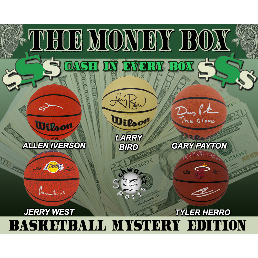 $$ THE MONEY BOX $$ Basketball Signed Mystery Box - Series 8 (Limited to 150) - Schwartz Sports at PristineAuction.com