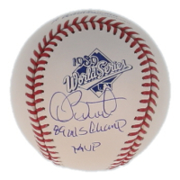 Dave Stewart Signed 1989 World Series Baseball Inscribed "89 WS Champ MVP" (Beckett) at PristineAuction.com