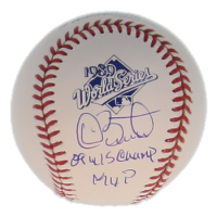 Dave Stewart Signed 1989 World Series Baseball Inscribed "89 WS Champ MVP" (Beckett) at PristineAuction.com