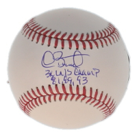 Dave Stewart Signed OML Baseball Inscribed "3x WS Champ 81, 89, 93" (Beckett) at PristineAuction.com