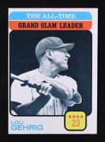 Lou Gehrig 1973 Topps #472 All-Time Grand Slam Leader at PristineAuction.com