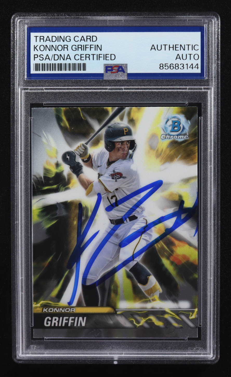 Konnor Griffin Signed 2024 Bowman Chrome Draft Plasma Power #PP10 (PSA Encapsulated) at PristineAuction.com Konnor Griffin Signed 2024 Bowman Chrome Draft Plasma Power #PP10 (PSA Encapsulated) at PristineAuction.com