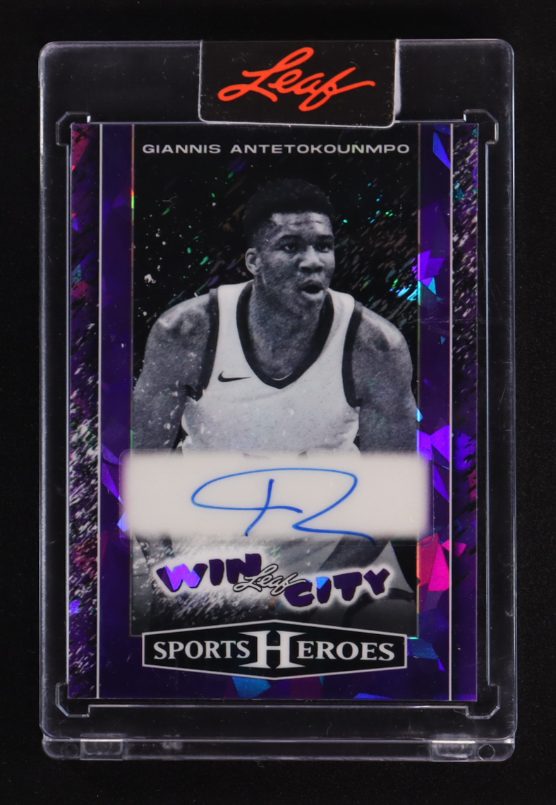 Giannis Antetokounmpo 2025 Leaf Sport Heroes Win City Auto #WC-GA1 #1/15 at PristineAuction.com Giannis Antetokounmpo 2025 Leaf Sport Heroes Win City Auto #WC-GA1 #1/15 at PristineAuction.com