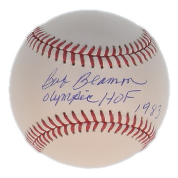 Bob Beamon Signed OML Baseball Inscribed "Olympic HOF 1983" (Schulte Sports) at PristineAuction.com Bob Beamon Signed OML Baseball Inscribed "Olympic HOF 1983" (Schulte Sports) at PristineAuction.com