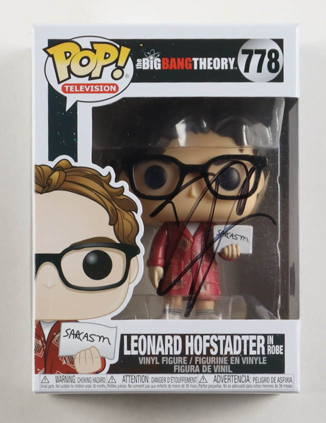 Johnny Galecki Signed "The Big Bang Theory" #778 Leonard Hofstadter In Robe Funko Pop! Vinyl Figure (Beckett) at PristineAuction.com Johnny Galecki Signed "The Big Bang Theory" #778 Leonard Hofstadter In Robe Funko Pop! Vinyl Figure (Beckett) at PristineAuction.com