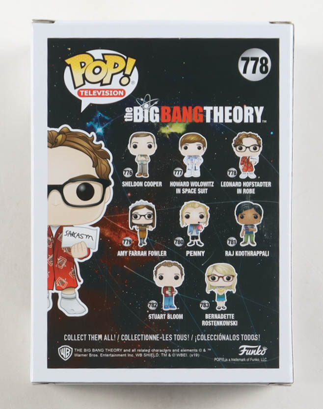Johnny Galecki Signed "The Big Bang Theory" #778 Leonard Hofstadter In Robe Funko Pop! Vinyl Figure (Beckett) at PristineAuction.com Johnny Galecki Signed "The Big Bang Theory" #778 Leonard Hofstadter In Robe Funko Pop! Vinyl Figure (Beckett) at PristineAuction.com