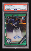 Julio Rodriguez 2019 Bowman Chrome Prospect Autographs Green Refractors #CPAJRO #28/99 (PSA 9) at PristineAuction.com