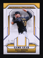 Paul Skenes 2025 Panini National Treasures Game Gear Swatches Blue #6 #31/49 at PristineAuction.com