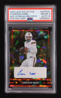Cameron Ward 2024 Leaf Collective Gold Leaf Red Crystal #GLP-CW1 RC #4/4 (PSA 8 | Autograph Graded PSA 10) at PristineAuction.com