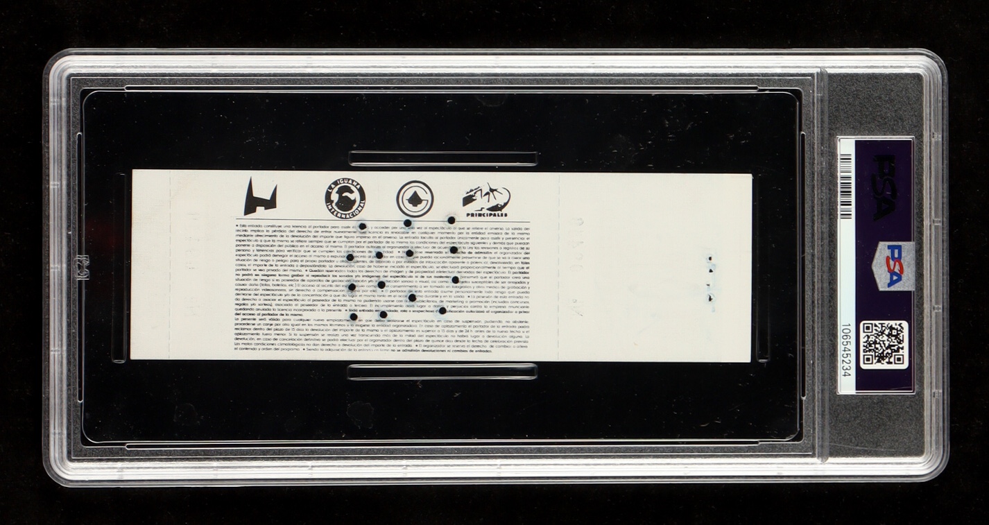 1992 Nirvana "Nevermind" Tour Concert Ticket (PSA) at PristineAuction.com 1992 Nirvana "Nevermind" Tour Concert Ticket (PSA) at PristineAuction.com