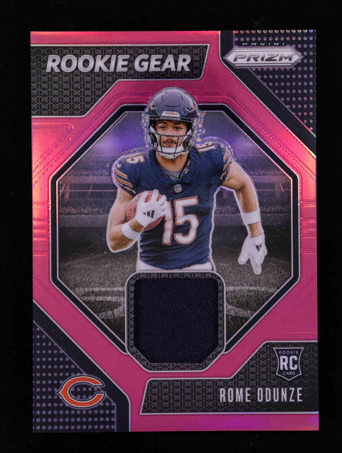 Rome Odunze 2024 Panini Prizm Rookie Gear Pink #12 RC at PristineAuction.com Rome Odunze 2024 Panini Prizm Rookie Gear Pink #12 RC at PristineAuction.com