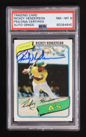 Rickey Henderson Signed 1980 Topps #482 RC (PSA | Autograph Graded PSA 8) at PristineAuction.com