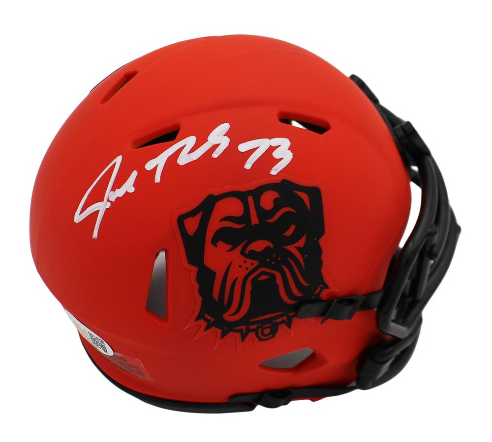 Joe Thomas Signed Browns Rave Alternate Speed Mini Helmet (JSA) at PristineAuction.com Joe Thomas Signed Browns Rave Alternate Speed Mini Helmet (JSA) at PristineAuction.com