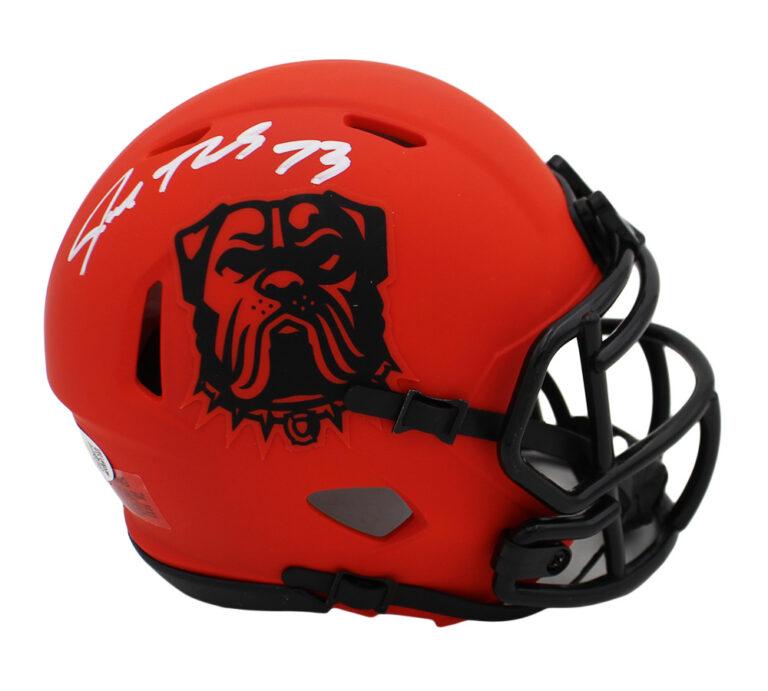 Joe Thomas Signed Browns Rave Alternate Speed Mini Helmet (JSA) at PristineAuction.com Joe Thomas Signed Browns Rave Alternate Speed Mini Helmet (JSA) at PristineAuction.com