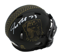 Joe Thomas Signed Browns Salute to Service Alternate Speed Mini Helmet (JSA) at PristineAuction.com