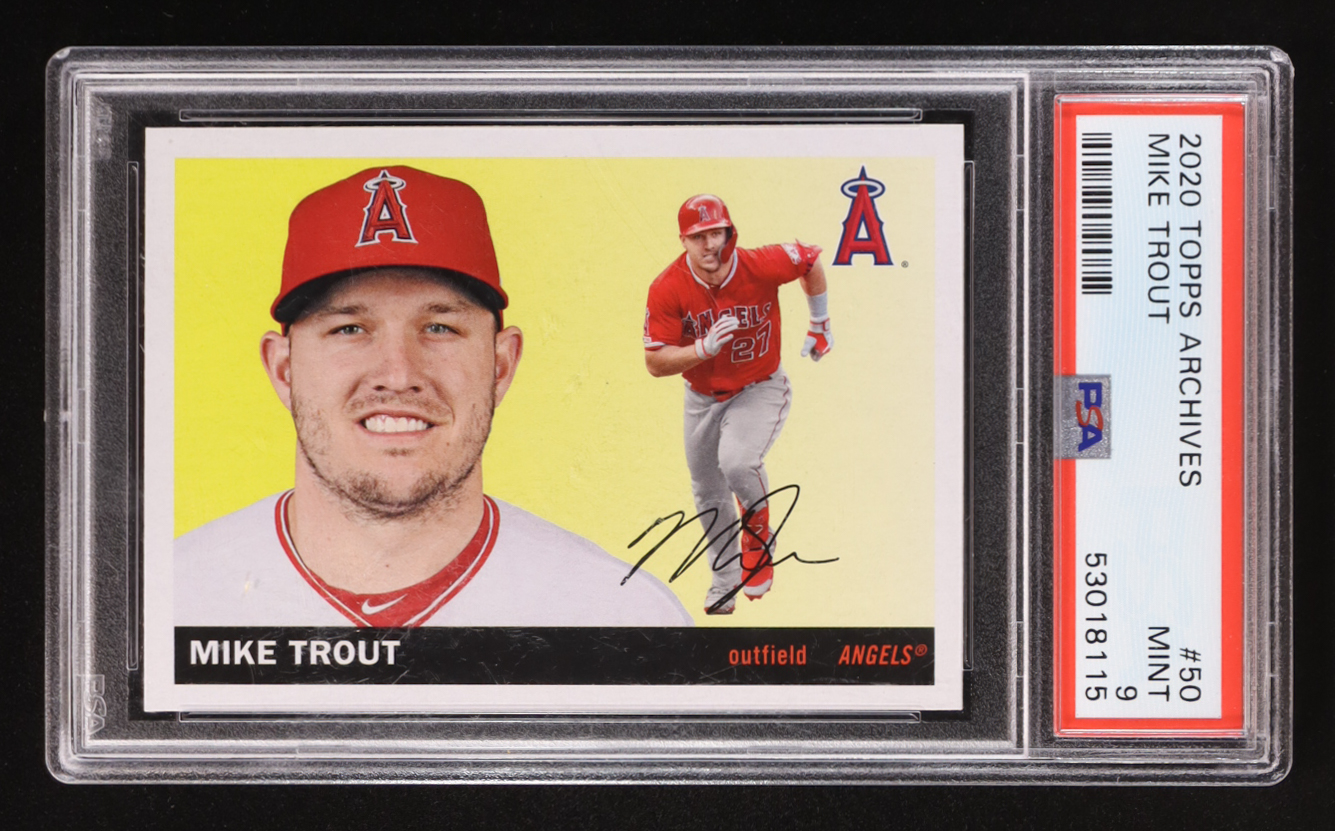 Mike Trout 2020 Topps Archives #50 (PSA 9) at PristineAuction.com Mike Trout 2020 Topps Archives #50 (PSA 9) at PristineAuction.com