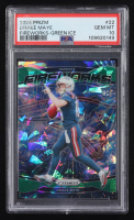Drake Maye 2024 Panini Prizm Fireworks Prizms Green Ice #22 RC (PSA 10) at PristineAuction.com