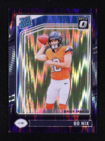 Bo Nix 2024 Donruss Optic Purple Shock #209 RR RC at PristineAuction.com