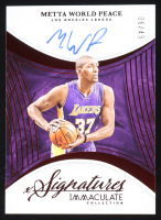 Metta World Peace 2024-25 Immaculate Collection Immaculate Signatures Red #4 #06/49 at PristineAuction.com