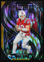 Drake Maye 2024 Select Prizm Black and Gold Shock #113 RC at PristineAuction.com