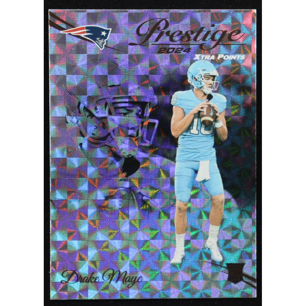 Drake Maye 2024 Prestige Xtra Points Diamond #304 RC at PristineAuction.com