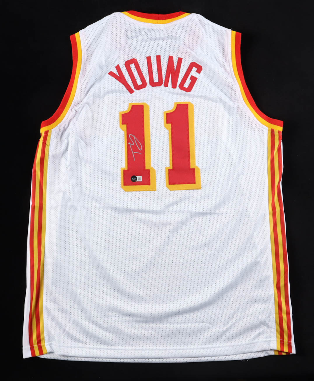 Trae Young Signed Jersey (Beckett) at PristineAuction.com Trae Young Signed Jersey (Beckett) at PristineAuction.com
