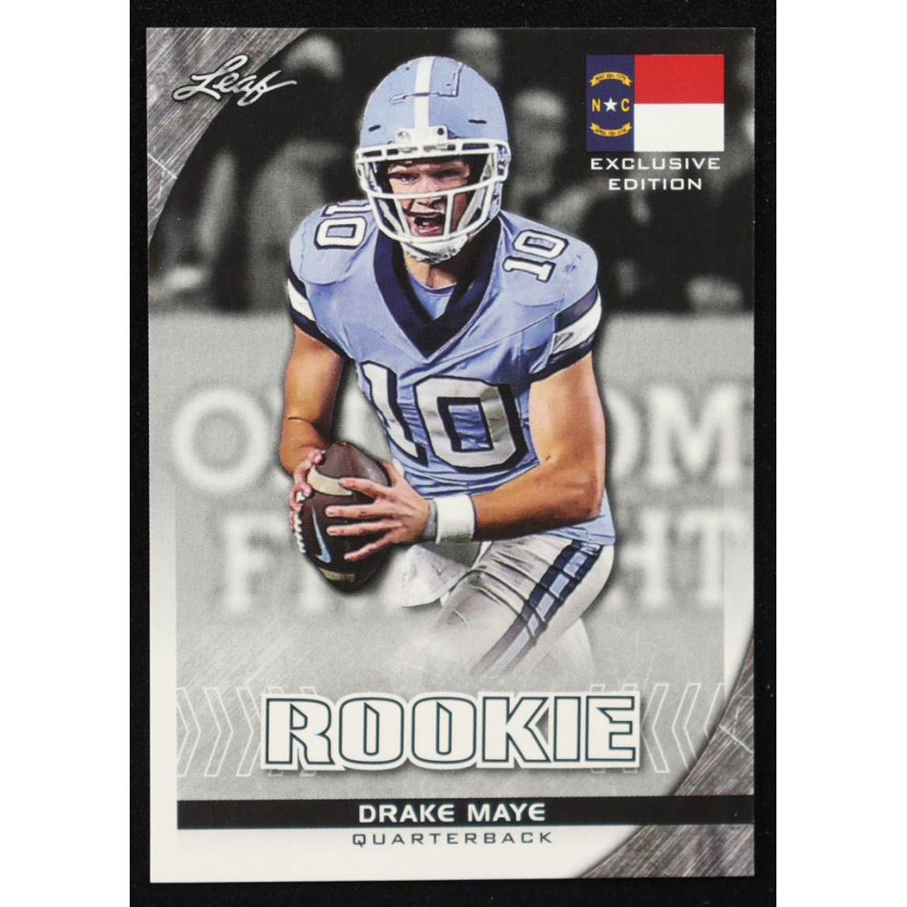 Drake Maye 2023 Leaf Special Release Rookie Exclusive Flag #FL06 RC at PristineAuction.com