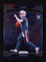 Drake Maye 2024 Panini Prizm Fireworks #22 RC at PristineAuction.com