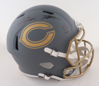 Kyle Monangai & D'Andre Swift Signed Bears Full-Size Slate Alternate Speed Helmet Inscribed "Good. Better. Best" (JSA) at PristineAuction.com