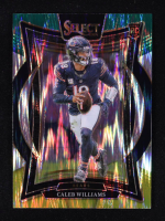 Caleb Williams 2024 Select Prizm Green and Yellow Shock #25 RC at PristineAuction.com