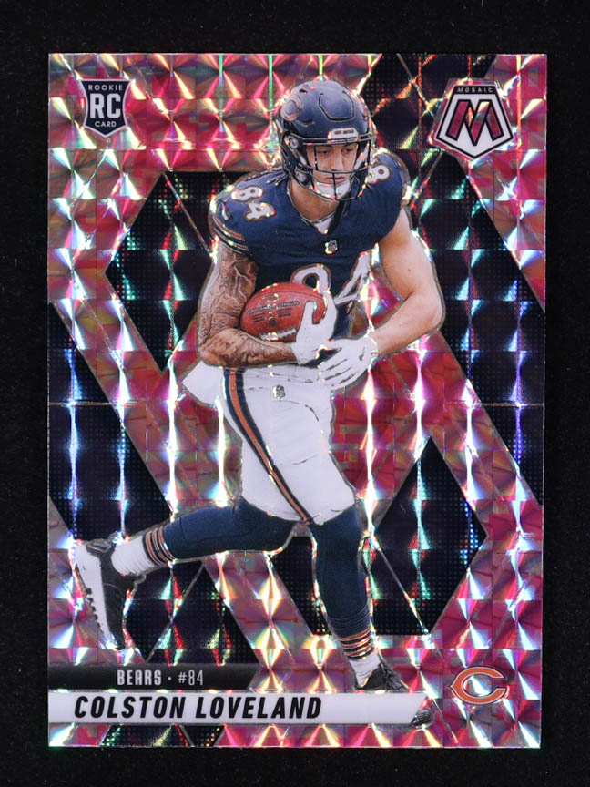 Colston Loveland 2025 Panini Mosaic Mosaic Camo Pink #304 RC at PristineAuction.com Colston Loveland 2025 Panini Mosaic Mosaic Camo Pink #304 RC at PristineAuction.com