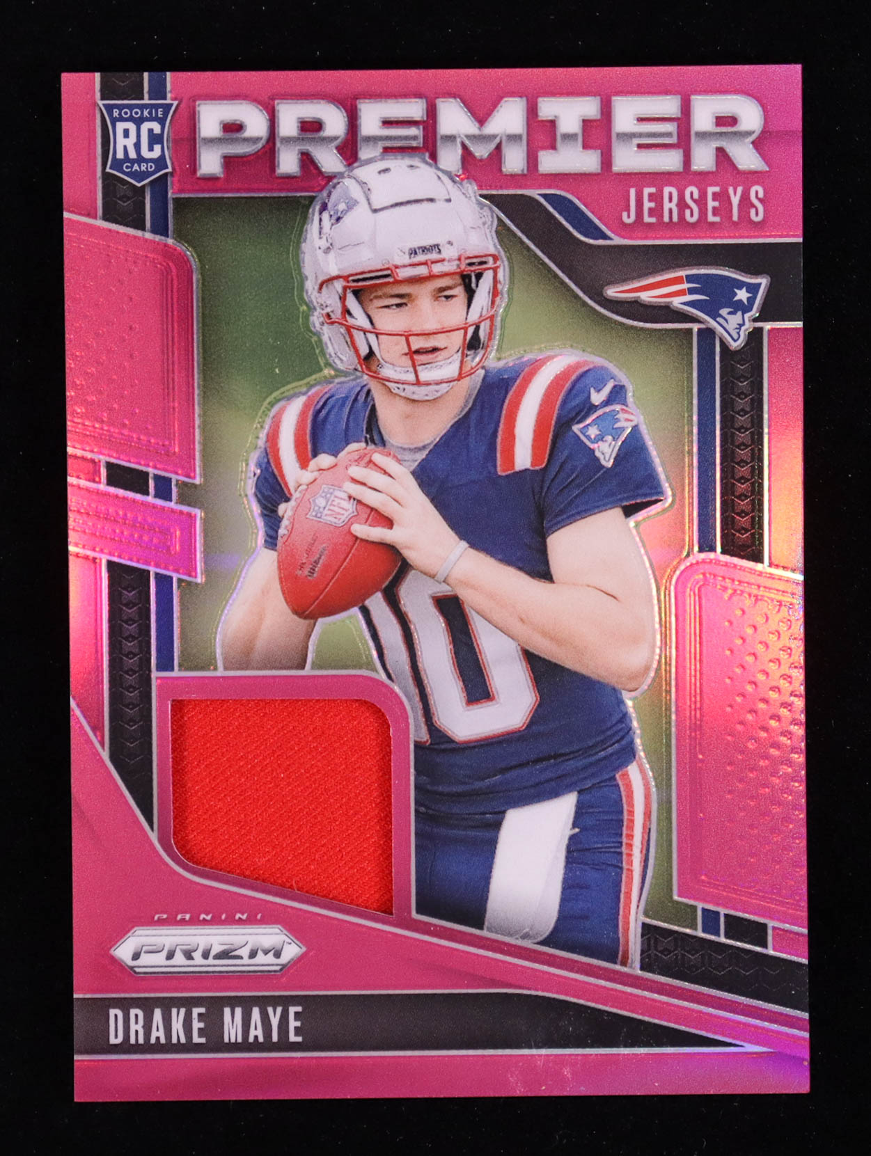 Drake Maye 2024 Panini Prizm Premier Jerseys Pink #6 RC at PristineAuction.com Drake Maye 2024 Panini Prizm Premier Jerseys Pink #6 RC at PristineAuction.com